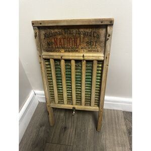Vintage Wooden Washboard Vanity Tray